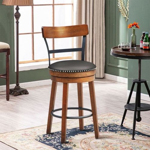 Set of 2 30.5 Inches Swivel Pub Height Dining Chair Set of 2 30.5 Inches Swivel Pub Height Dining Chair